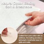 Natural Cotton Batting for Quilting and Crafts