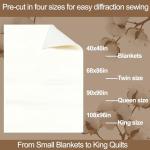 Natural Cotton Batting for Quilting and Crafts