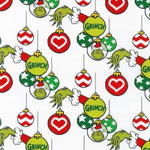 Dr. Seuss Grinch Tree Ornaments Fabric, 44 Inches