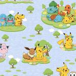 Robert Kaufman 44-Inch Pokemon Sky Fabric