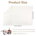 Natural Cotton Quilt Batting, 47 x 59 Inch