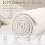 Natural Cotton Quilt Batting, 47 x 59 Inch