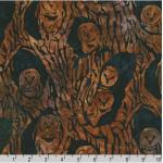 Midnight Owls Batik Cotton Fabric by Robert Kaufman