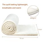 Natural Cotton Quilt Batting 71"x79" Lightweight