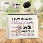 Sewing Gifts Makeup Bag for Quilters and Crafters