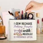 Sewing Gifts Makeup Bag for Quilters and Crafters