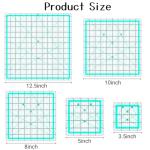 Set of 8 Acrylic Quilting Rulers in Various Sizes