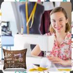 6 Pcs Sewing Themed Makeup Bags for Quilters