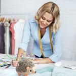 Hedgehog Pin Cushion Kit with 100 Colored Pins