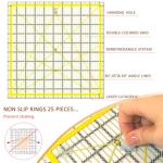 4-Piece Non-Slip Acrylic Quilting Ruler Set