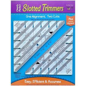 Leaf Stitches Slotted Trimmer Template Ruler for Quilting