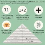 Leaf Stitches Slotted Trimmer Template Ruler for Quilting