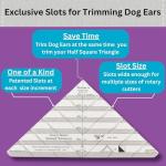 Leaf Stitches Slotted Trimmer Template Ruler for Quilting