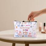 Quilted Makeup and Toiletry Bag for Crafters