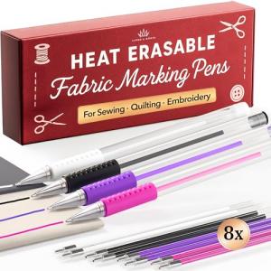 Heat Erasable Fabric Marking Pens - 4 Pens & Refills