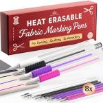Heat Erasable Fabric Marking Pens - 4 Pens & Refills