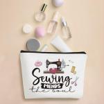 Funny Sewing Makeup Bag for Quilters and Sewists