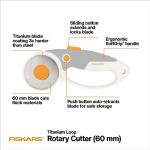 Fiskars 60mm Ergonomic Rotary Fabric Cutter