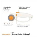 Fiskars 45mm Rotary Cutter with Ergonomic Grip