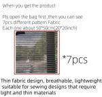 7-Piece Cotton Fabric Bundle for Quilting