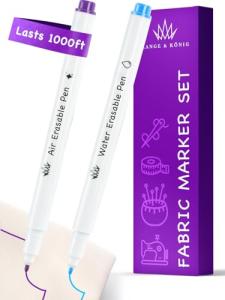 Air & Water Erasable Fabric Markers for Quilting