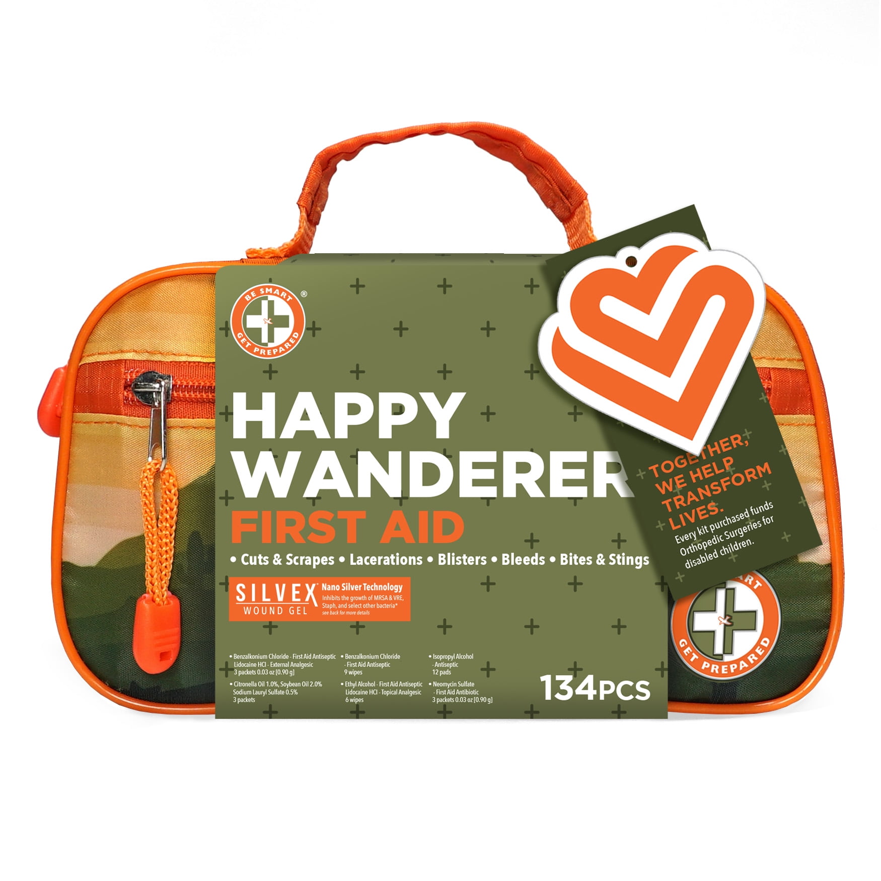 Outdoor First Aid Kit - 134 Pieces for Hiking