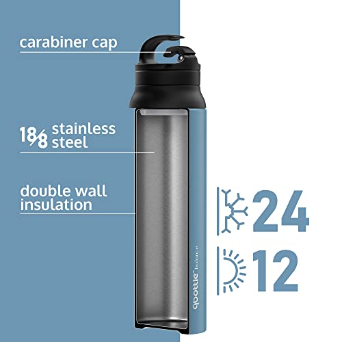 Insulated Stainless Steel Water Bottle with Carabiner