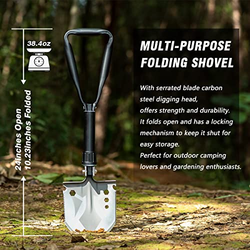 Portable Hiking Survival Shovel with Axe