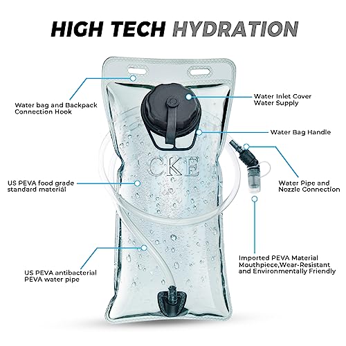 CKE Hydration Backpack with 2L Water Bladder - Versatile Hiking Gear
