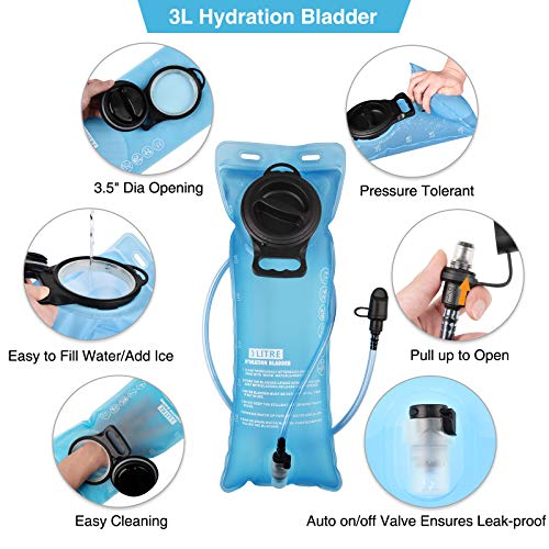 NOOLA Hydration Backpack for Hiking, Biking, Running (Black)