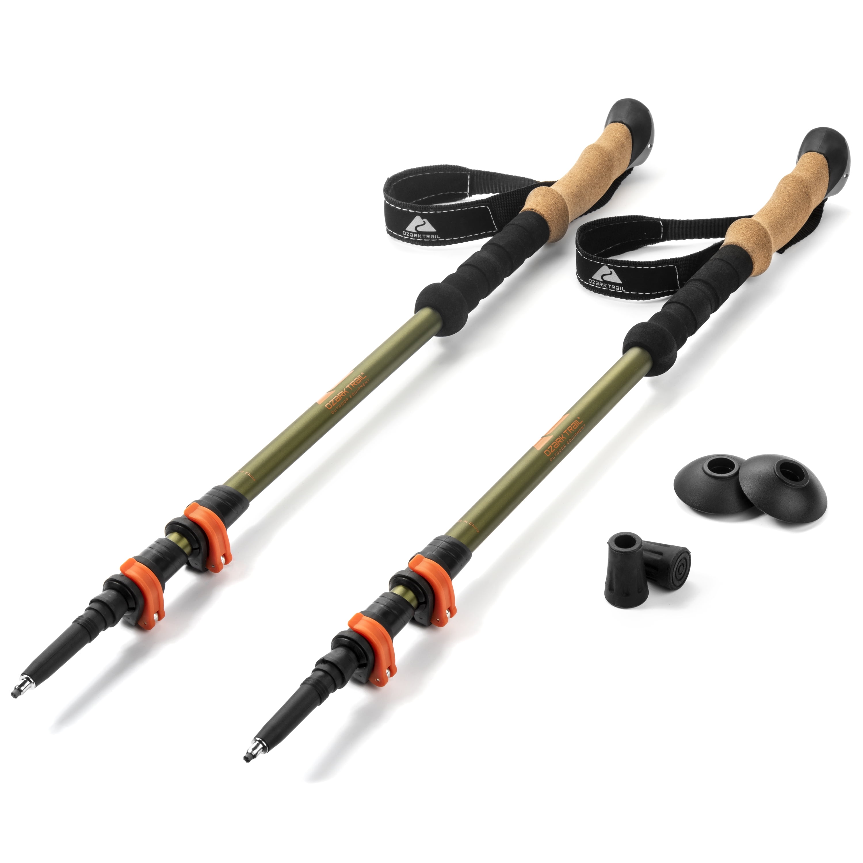 Aluminum Adjustable Quick Lock Trekking Poles - 2 pack