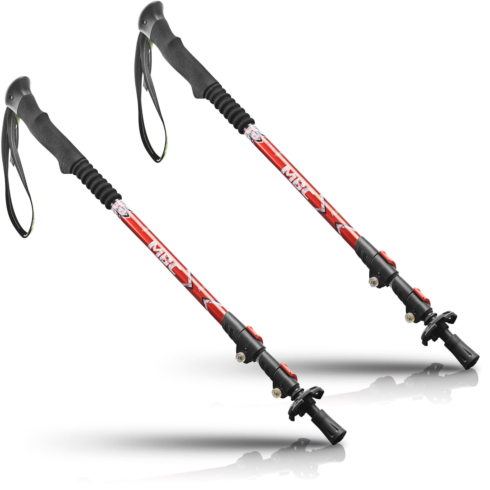 Wild Peak Aluminum Adjustable Hiking Poles (Set of 2)