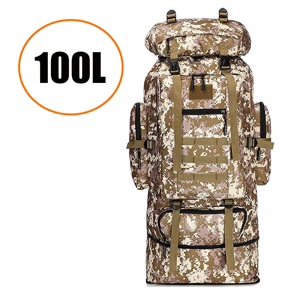 100L Tactical Hiking Backpack - Rucksack for Camping