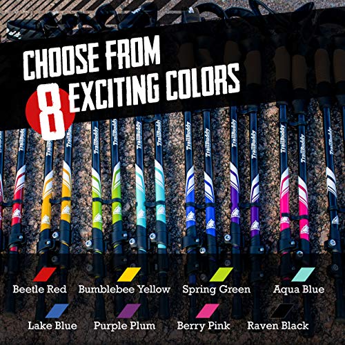 TrailBuddy Adjustable Trekking Poles - Hiking Gear