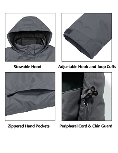 Women's Waterproof Rain Jacket for Hiking & Travel