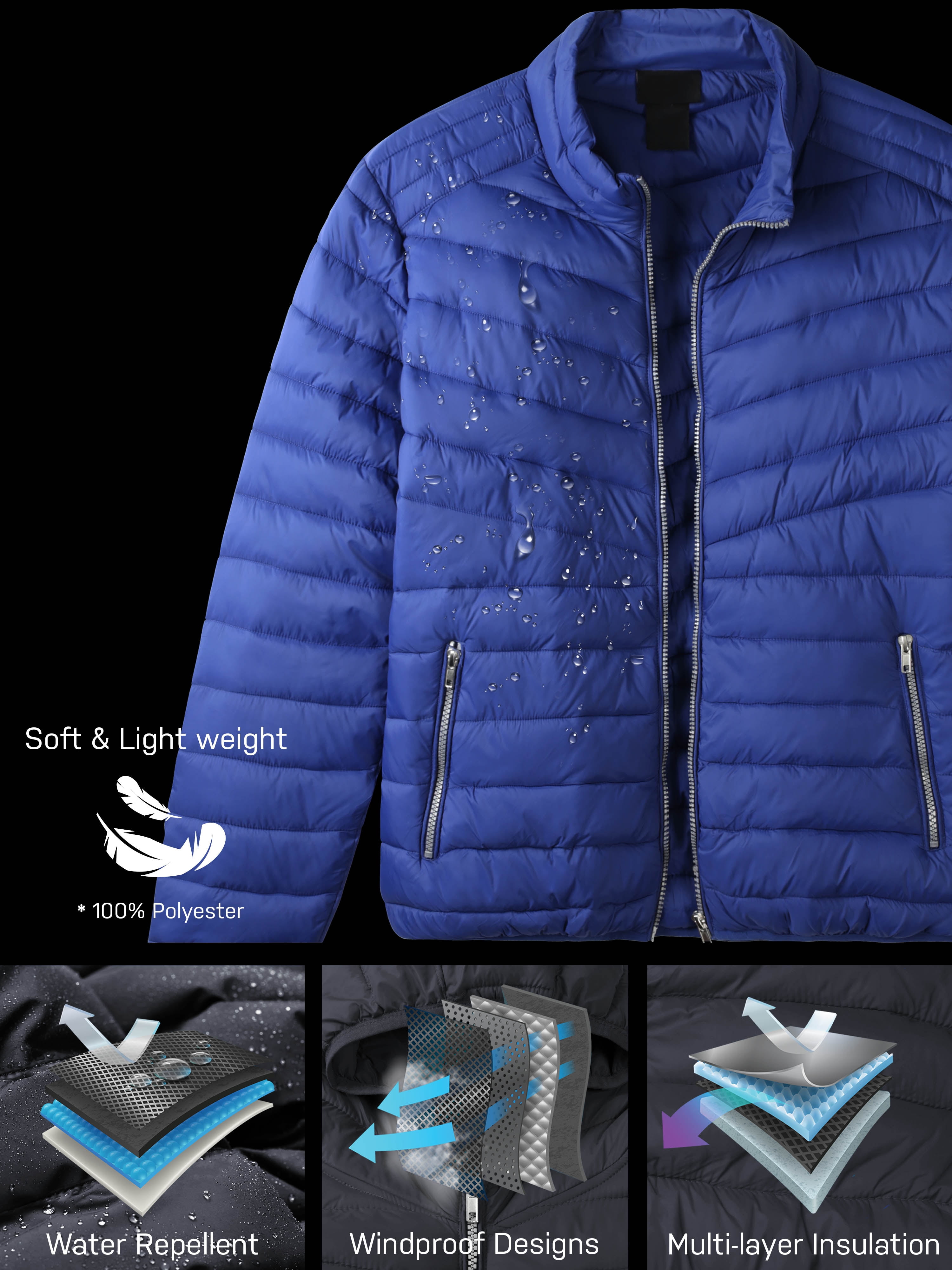 Men's Lightweight Puffer Hiking Parka by Ma Croix