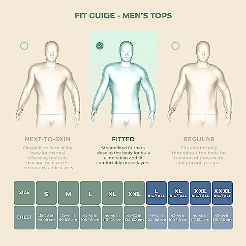 MERIWOOL Mens Base Layer - Midweight Merino Wool Shirt