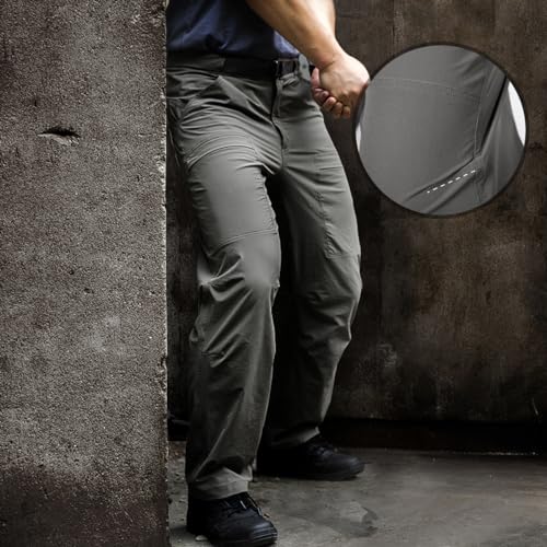 FREE SOLDIER Men's Gray Outdoor Hiking Cargo Pants