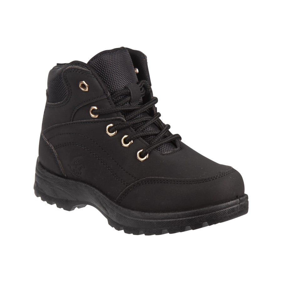 Polo Club Boys Hiking Boots - Black, Size 12