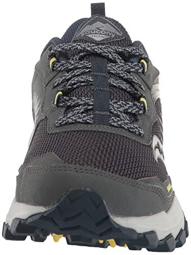 Saucony Women's Trail Running Shoe, Shadow/Sunblaze, 8.5W