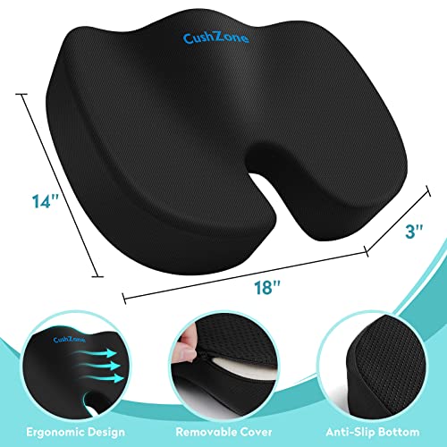 CushZone Gel Seat Cushion for All-Day Comfort