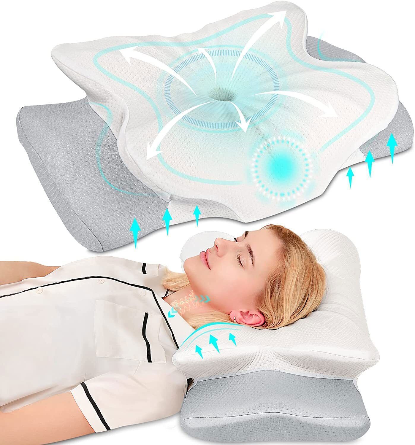 Neck Pain Relief Contour Memory Foam Pillow