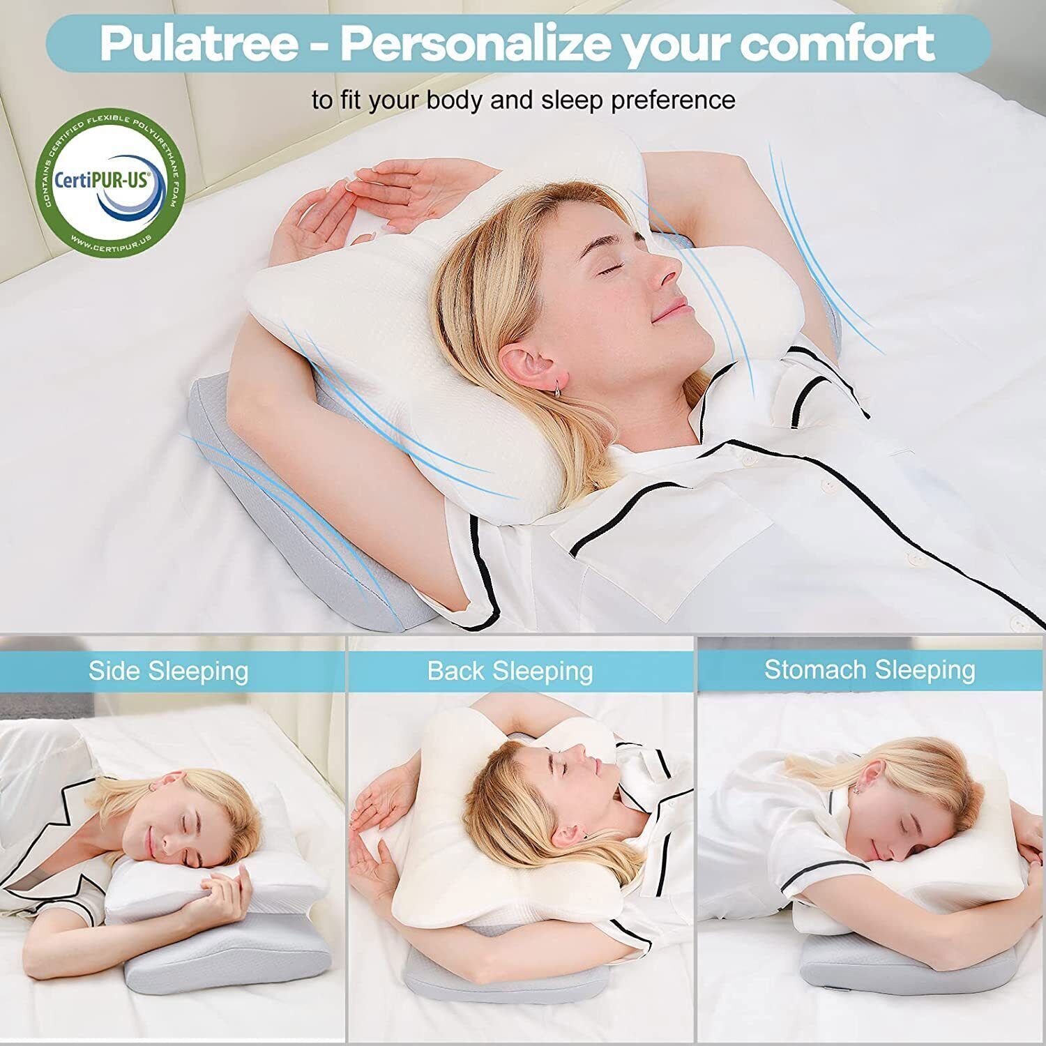 Neck Pain Relief Contour Memory Foam Pillow