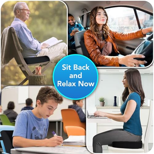 Memory Foam Coccyx Cushion & Lumbar Support Pillow