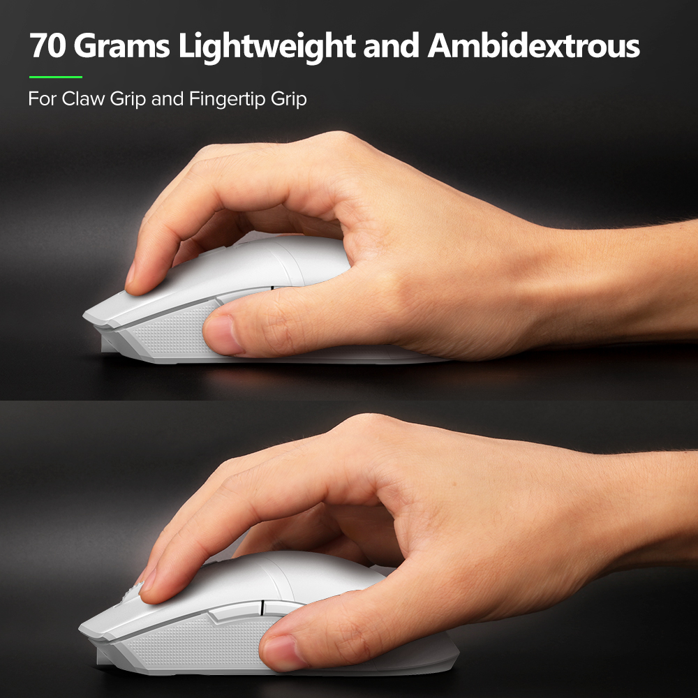 Delux M800 PRO White Wireless Ergonomic Gaming Mouse