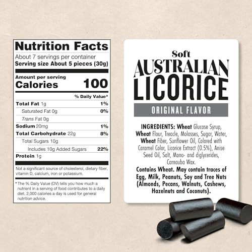 Darrell Lea Original Black Licorice - 8 Pack