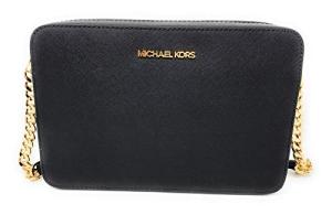 Michael Kors Jet Set Black Saffiano Crossbody