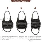 Mabel London Amelia Black Multi-Compartment Handbag