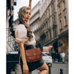 Chic Retro Brown Crossbody Handbag for Women