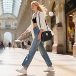 Miss Lulu Black Crossbody Handbag for Women